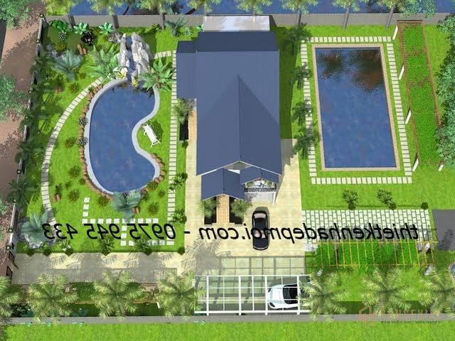 Mẫu nhà vườn 1 trệt 1 lửng đẹp 9x18