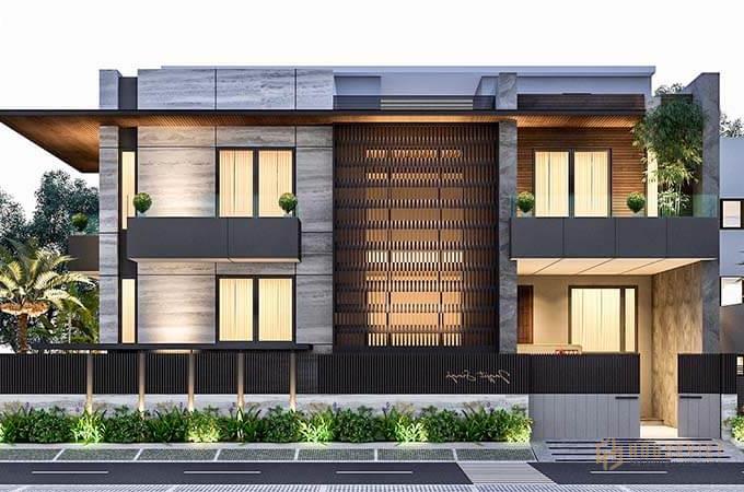 Thiết kế biệt thự áp mái tạo không gian nhà rộng rãi hơn