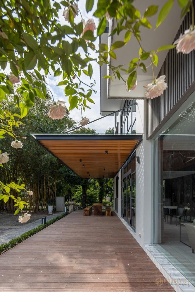 Hình ảnh nan quen thuộc xuất hiện trong mọi không gian của thiết kế biệt thự giếng trời