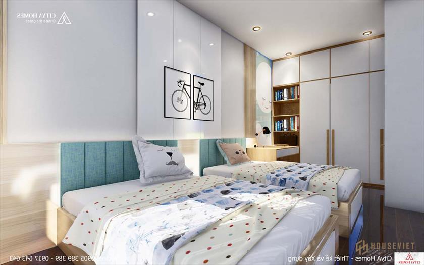 Thiết kế nội thất phòng ngủ giường đôi