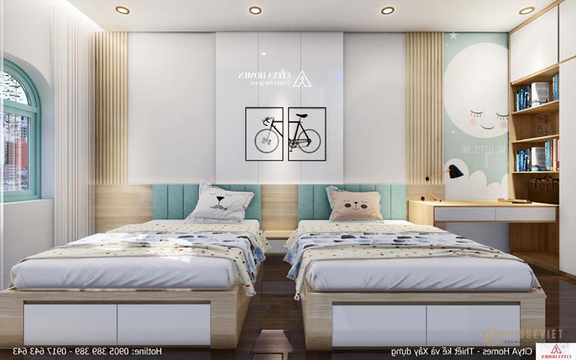 Thiết kế phòng ngủ dễ thương cho trẻ em