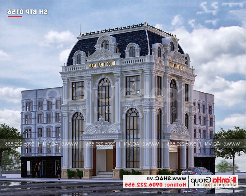 Biệt thự tân cổ điển 3 tầng làm văn phòng và khu trưng bày - BTP 0156 2 Biệt thự tân cổ điển 3 tầng kết hợp văn phòng và showroom tại Hà Nội