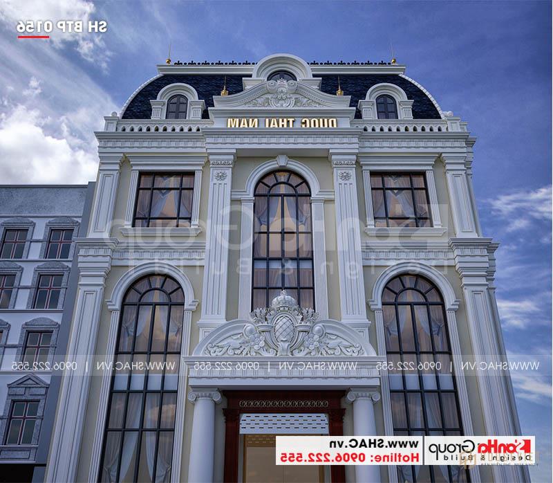 Biệt thự tân cổ điển 3 tầng làm văn phòng và khu trưng bày - BTP 0156 4 Kiến trúc biệt thự 3 tầng đẹp được tạo nên bởi những đường nét tinh tế