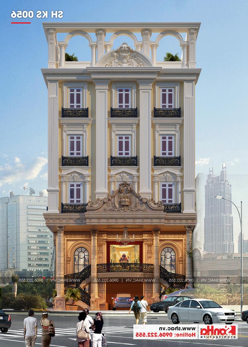 Mẫu thiết kế khách sạn tân cổ điển 3 sao KS 0056 tại Hải Phòng 26 Khách sạn 3 sao phong cách tân cổ điển kiến trúc tại Hải Phòng