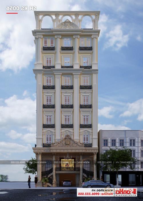 Mẫu thiết kế khách sạn tân cổ điển 3 sao KS 0056 tại Hải Phòng 30 11 Mẫu thiết kế kiến trúc khách sạn đẹp tại Hải Phòng sh ks 0056