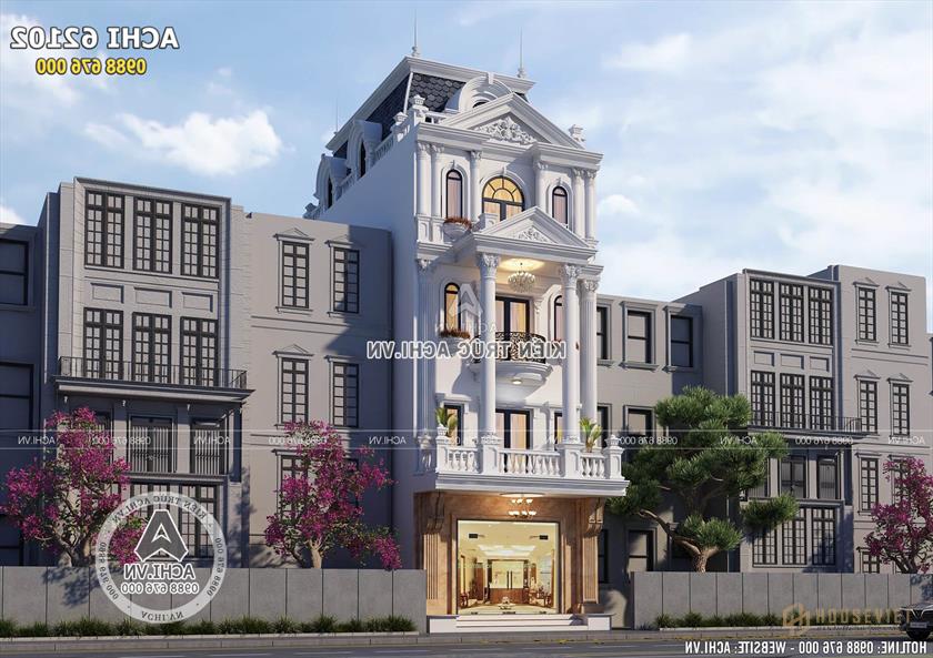 Góc nhìn mẫu nhà phố tân cổ điển sang trọng Góc nhìn mẫu nhà phố tân cổ điển sang trọng