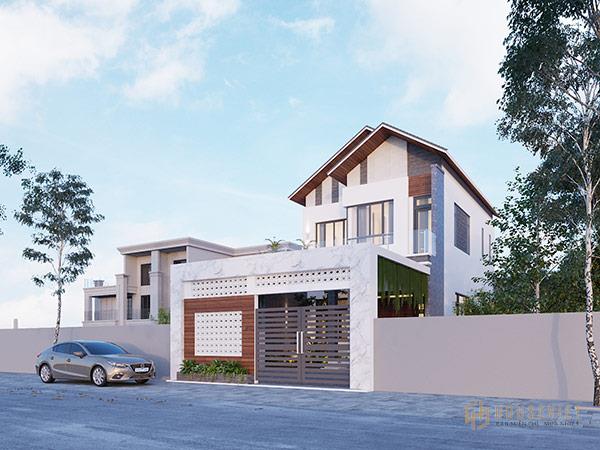 Mẫu nhà phố mặt tiền 8m