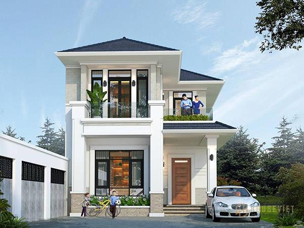 Mẫu nhà phố mặt tiền 8m 2 tầng