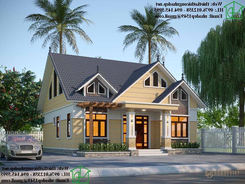 Mẫu thiết kế nhà cấp 4 3 phòng ngủ 10x11m hiện đại tại Phú Thọ NDNC4113 Mẫu thiết kế nhà cấp 4 3 phòng ngủ 10x11m hiện đại tại Phú Thọ NDNC4113