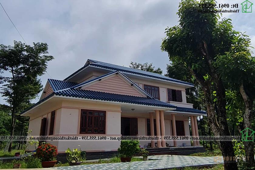 Hình ảnh thực tế mẫu nhà biệt thự 2 tầng kiểu Nhật 16x10m