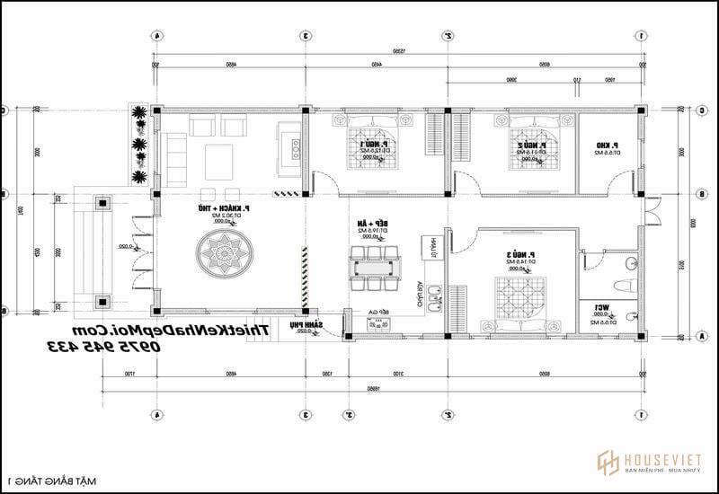bản vẽ cất nhà trệt cấp 4