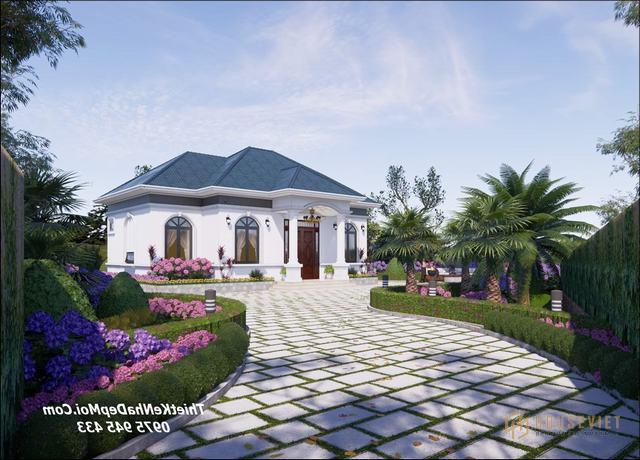 Mẫu nhà cấp 4 mái Nhật ở nông thôn