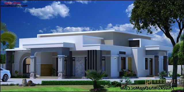 Nhà mái bằng hiện đại 2019