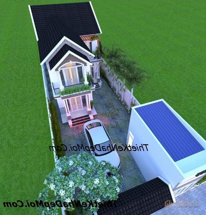 mau nha 2 tang mat tien 8m chu l