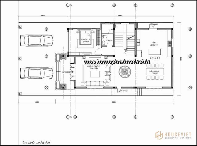 Mat bang nha 2 tang 8x15m