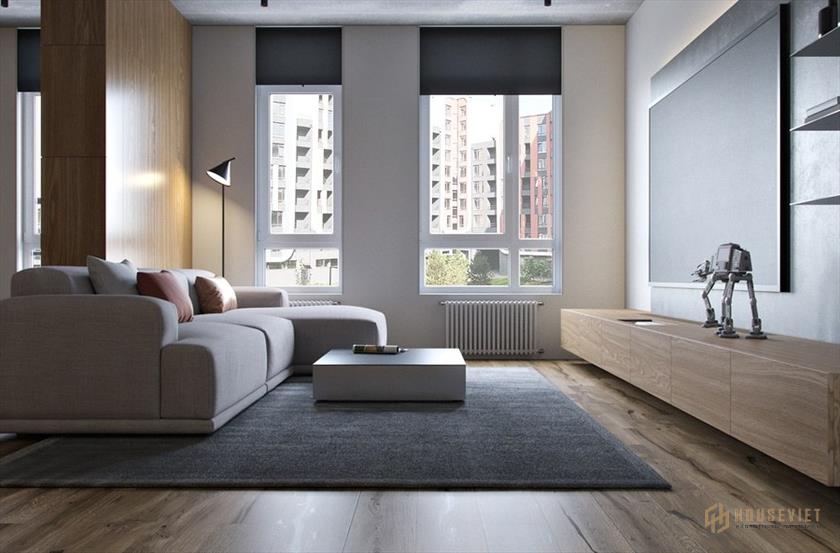 Thiết kế phòng khách sang trọng với ánh sáng tự nhiên