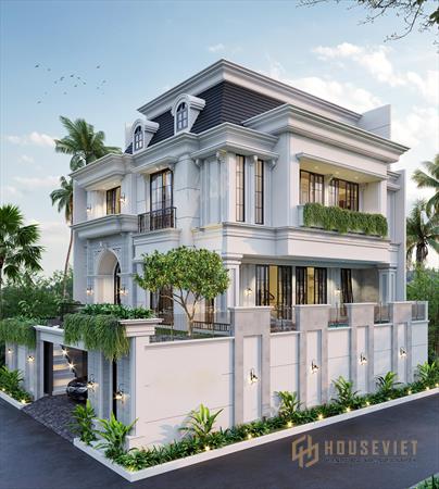 Kiểu dáng của hàng rào phù hợp với phong cách thiết kế sang trọng