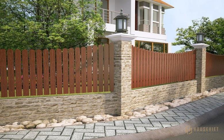 Hàng rào gỗ giúp mang đến vẻ sang trọng, lịch lãm và vững chãi cho không gian kiến ​​trúc