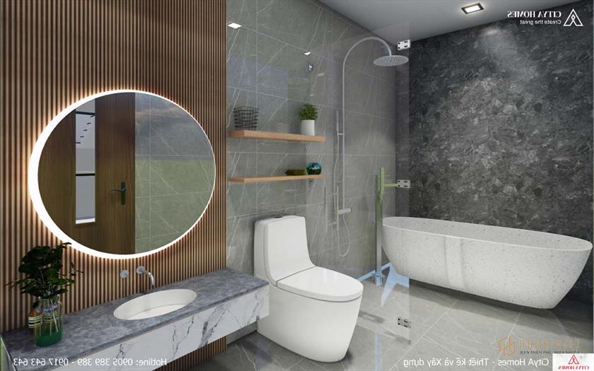 Không gian phòng tắm sang trọng và rộng rãi