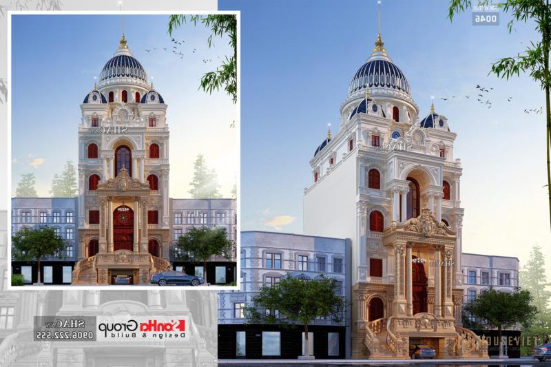 Biệt thự lâu đài 6 tầng có hồ bơi rộng 150m2