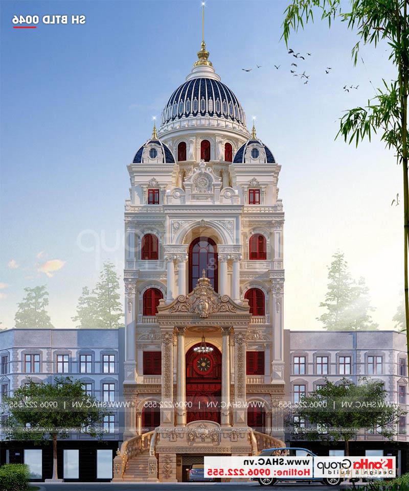 Mẫu biệt thự lâu đài phong cách châu âu 6 tầng đẹp sang trọng 