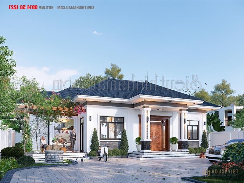 Siêu phẩm mẫu biệt thự 1 tầng mái thái 160m2 BT1290422