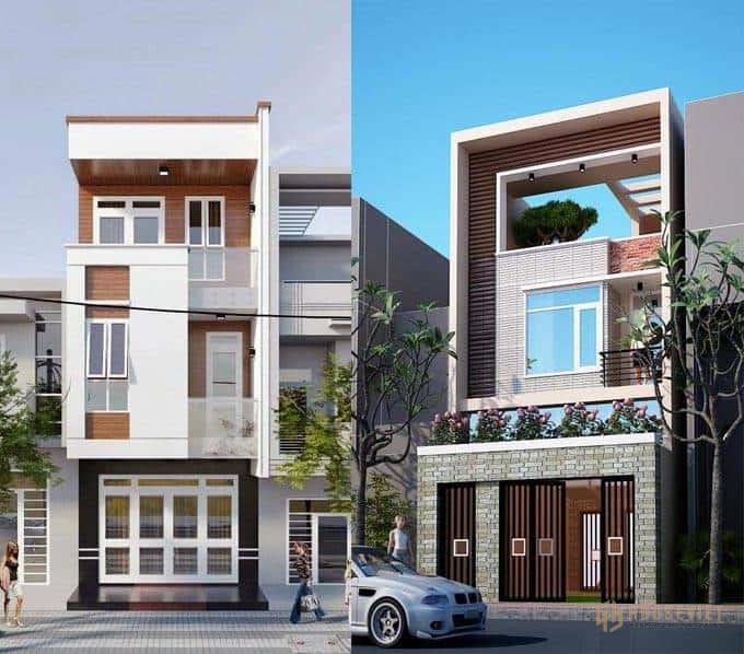 Ngôi nhà 3 tầng 30m2 gây ấn tượng với cách sử dụng gỗ ốp nghệ thuật