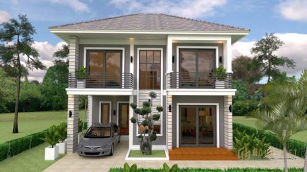 Mẫu nhà 2 tầng 3 phòng ngủ đẹp