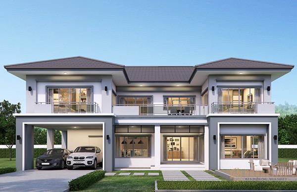 Mẫu nhà đẹp 3 phòng ngủ 2 tầng
