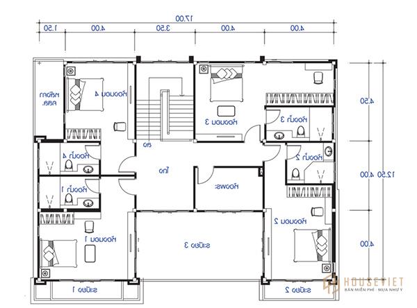 Hoàn thiện bản vẽ thiết kế nhà 2 tầng