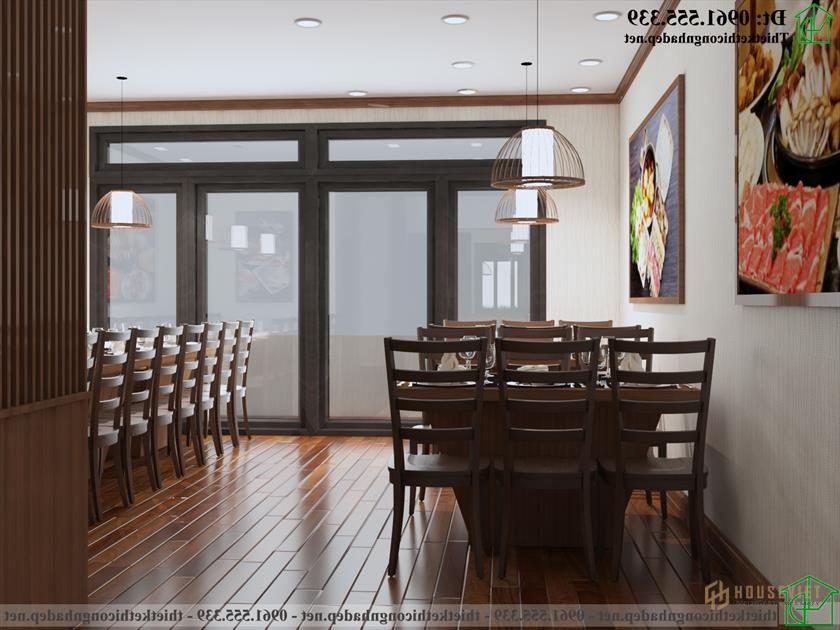 Không gian ăn uống chung tầng 2 Nhà hàng NDNH5