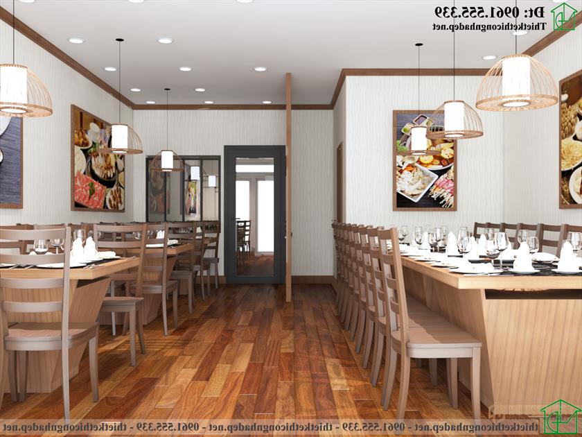 Tầng 2 Thiết kế phòng sinh hoạt chung nhà hàng lẩu nấm NDNH5