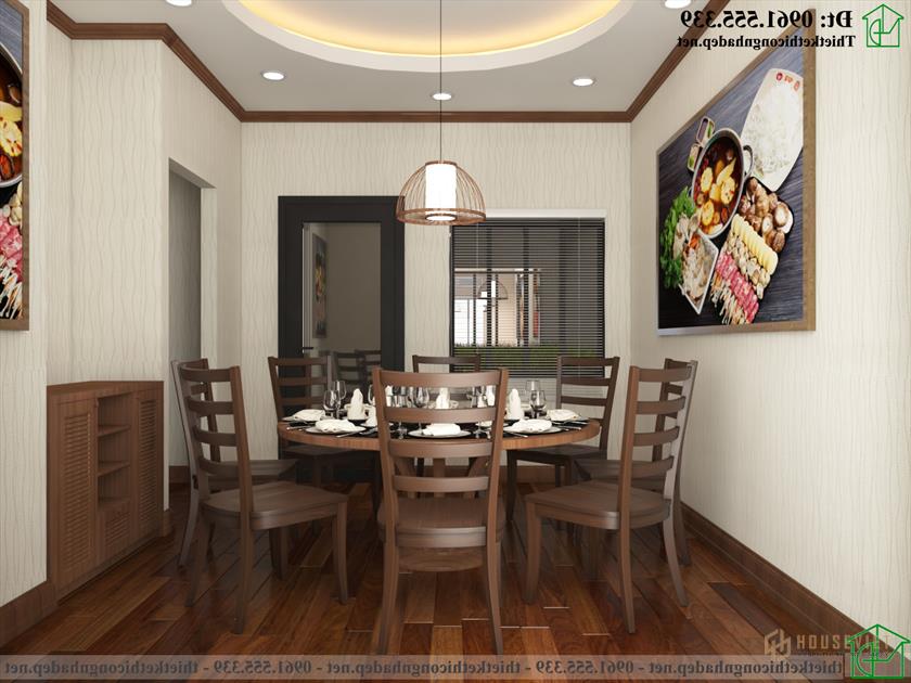 Tầng 2 thiết kế phòng riêng nhà hàng lẩu nấm NDNH5