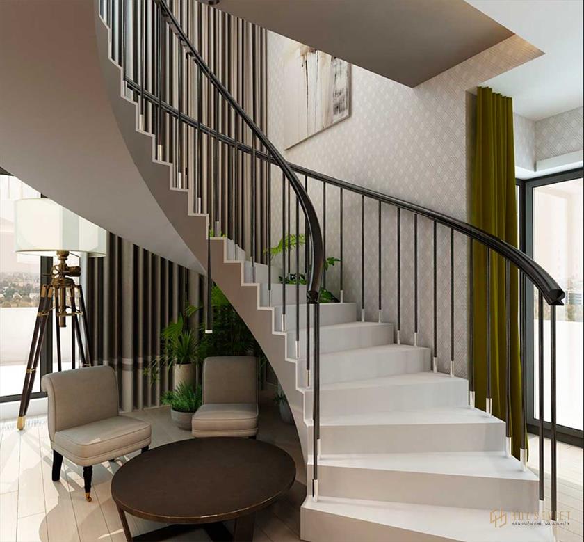 Thiết kế cầu thang hợp phong thủy.