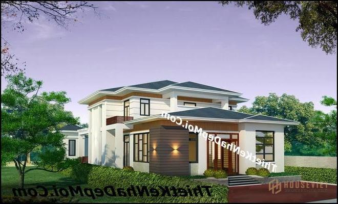 Biệt thự 1 tầng hiện đại mini ở nông thôn