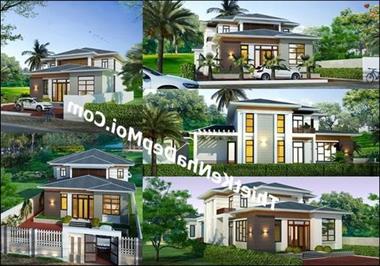 Biệt thự mini sân vườn đẹp 1 tầng rưỡi phong cách Châu Âu anh Cẩm