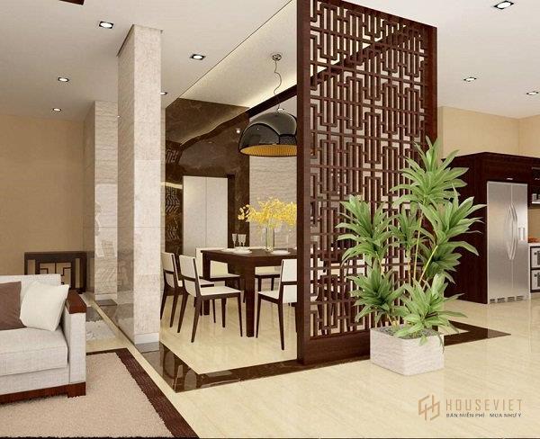 Vách ngăn tạo cảm giác thông thoáng