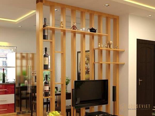 ngăn cách phòng khách và nhà bếp