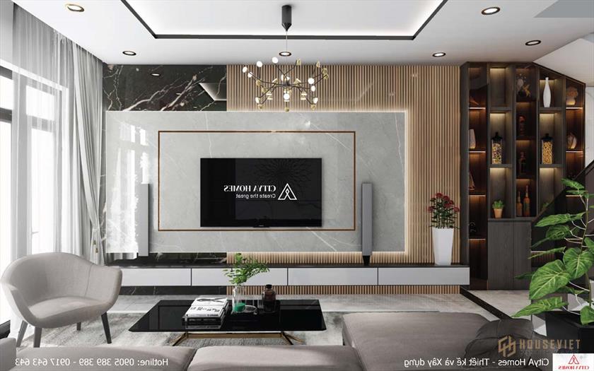 Bố cục tổng thể phòng khách siêu đẹp và có điểm nhấn riêng
