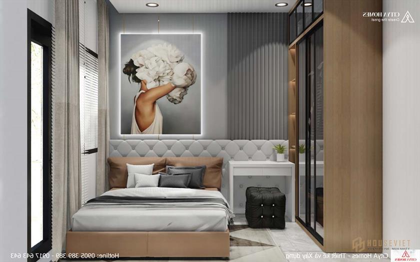 Phòng ngủ đơn được bài trí ngang tầm với phòng ngủ chính