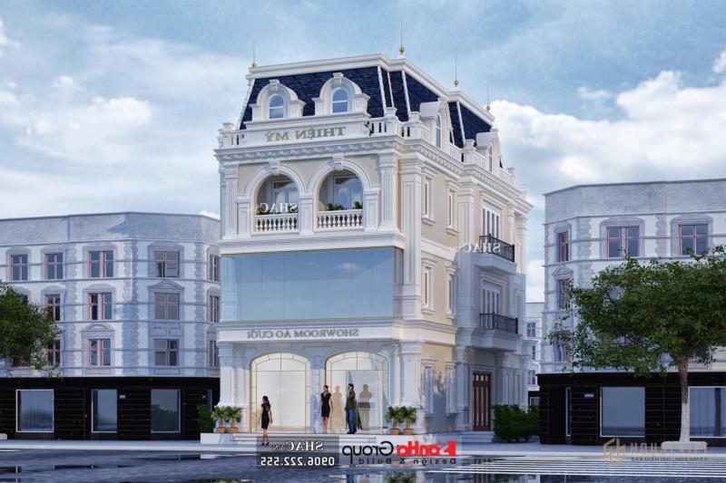 Biệt thự 3 tầng mặt tiền 8m làm showroom áo cưới