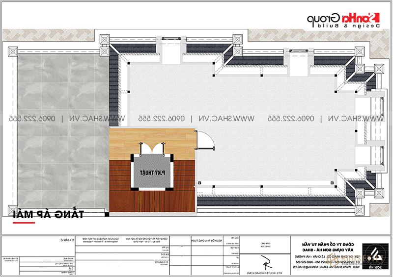 Mặt bằng công năng tầng áp mái