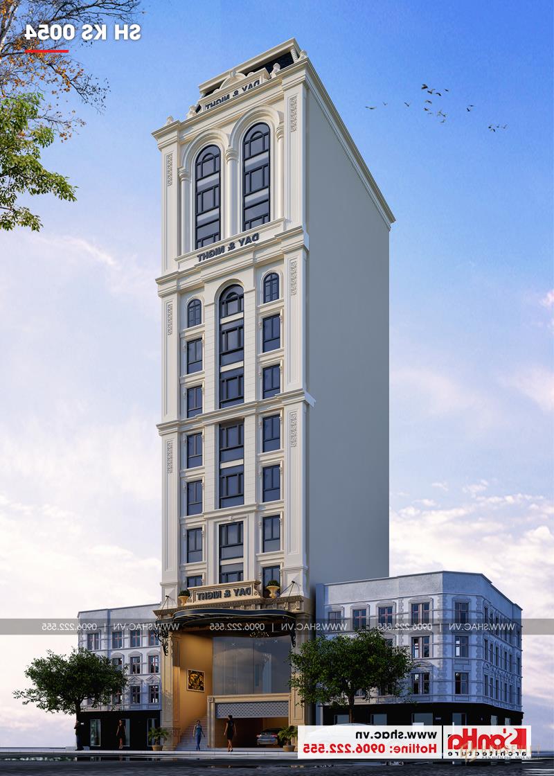 Kiến trúc đơn giản nhưng thời thượng và ấn tượng của công trình khách sạn 3 sao 