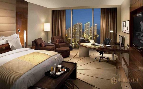 Thiết kế phòng ngủ khách sạn 5 sao với view ấn tượng
