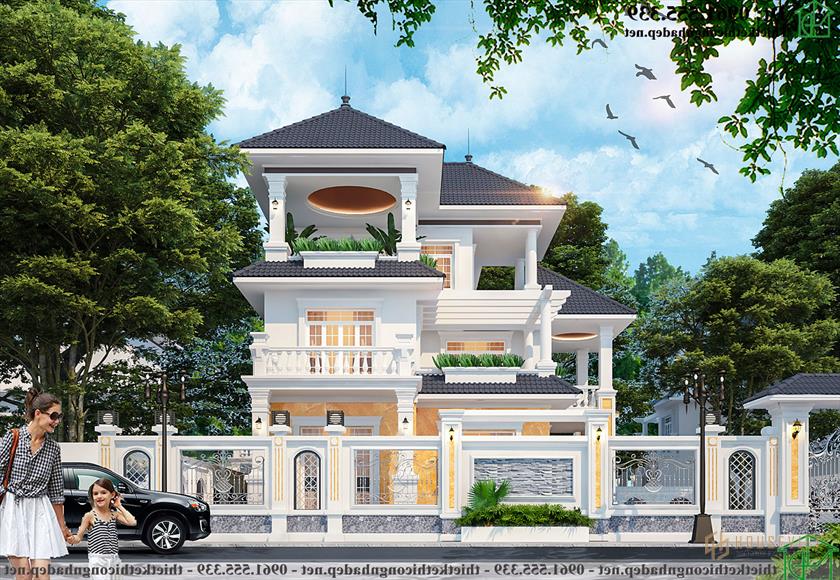 Thiết kế và thi công biệt thự tân cổ điển 3 tầng NDBT3T26