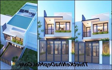 Drawings to build a 2-storey 3-bedroom house with a flat roof with skylight updated 2022
