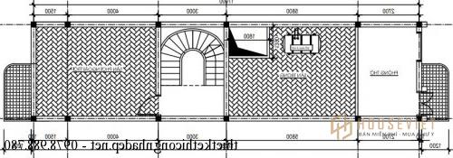 Mặt bằng tầng 3 nhà phố 2 tầng 5x17m