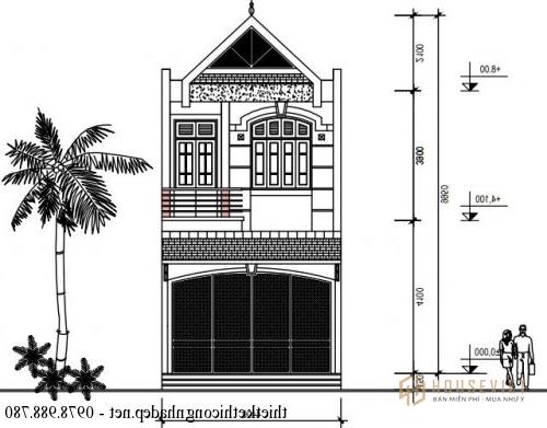 Mặt tiền nhà phố 2 tầng 5x17m