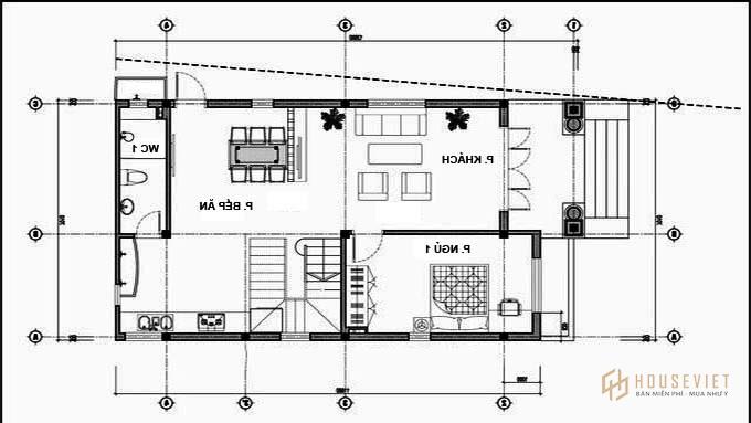 Mẫu nhà 2 tầng mái thái 7x12m