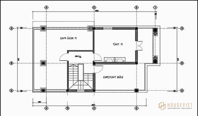 Mẫu nhà 2 tầng mái thái 7x12m